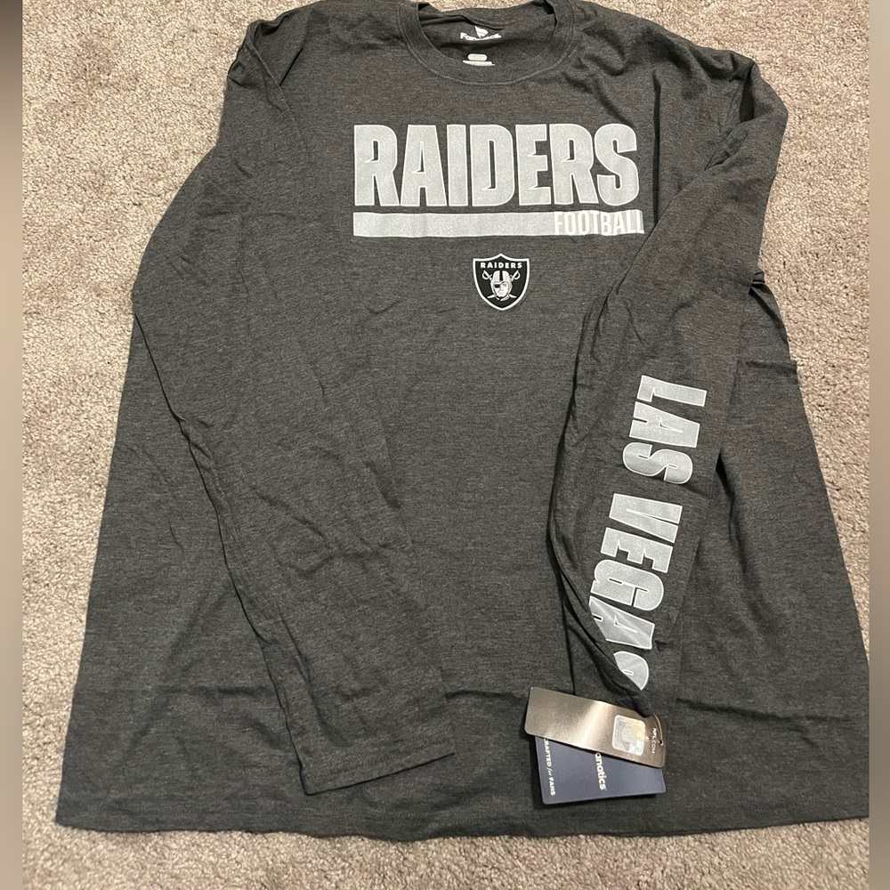 Fanatics Black Raiders Long Sleeve Tee